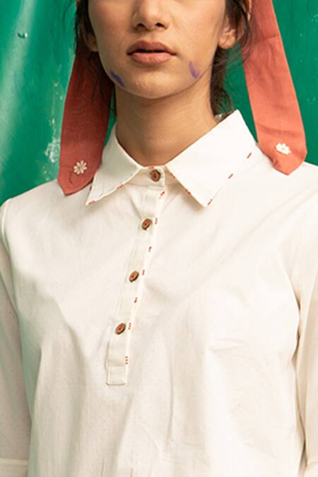 Suman Nathwani White Mini Box Dress 4