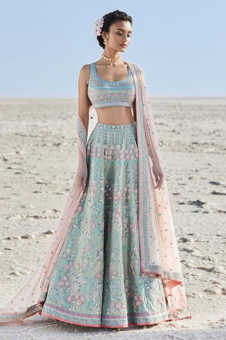 Anita dongre blue lehenga sale