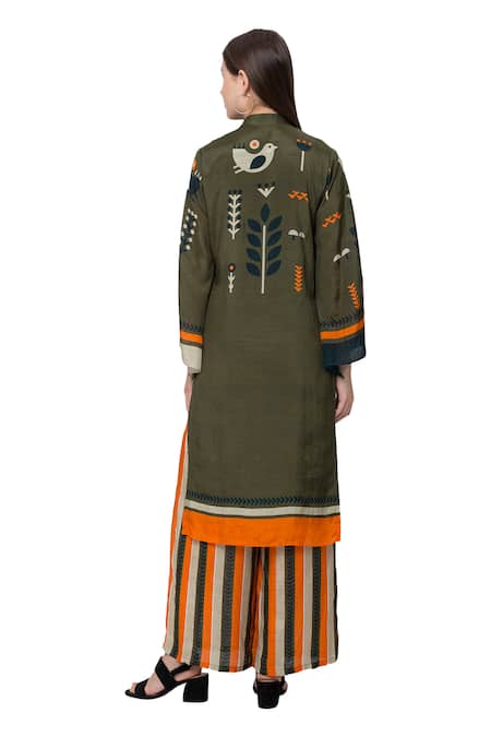 So Us By Sougatpaul Printed Kurta & Palazzo Set 
