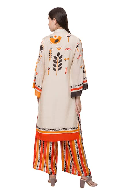 So Us By Sougatpaul Printed Kurta & Palazzo Set 