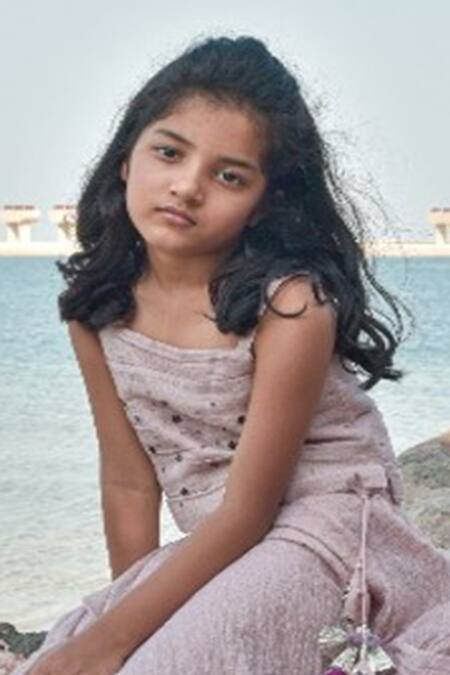 Swati Golyan Pink Kota Doria Tassels, Embroidery Chanderi Lehenga Set Online at Aza Fashions Swati Golyan_Pink Kota Doria Tassels, Embroidery Chanderi Lehenga Set _Online_at_Aza_Fashions