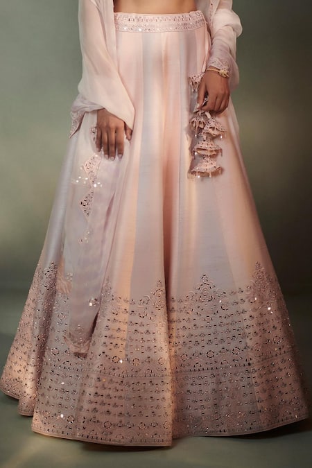 Shop SUHINO Purple Organza, 100 Grams Pure Raw Silk Embroidered Bridal Lehenga Set Online at Aza Fashions Shop_SUHINO_Purple Organza, 100 Grams Pure Raw Silk Embroidered Bridal Lehenga Set _Online_at_Aza_Fashions