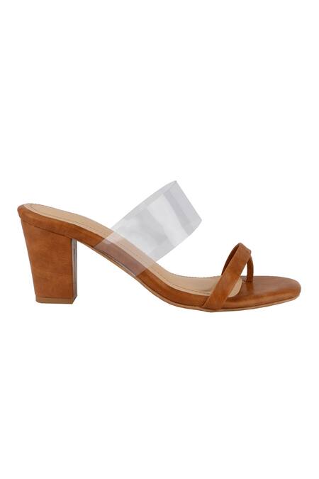 Signature Sole_Brown Strappy Block Heels_Online_at_Aza_Fashions