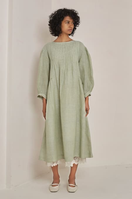 Eka Printed Linen Dress 