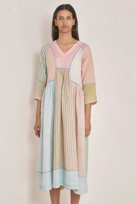 Eka Printed Linen Dress 