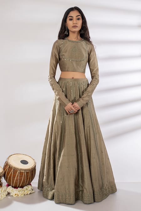 Rashi Jain Chanderi Embroidered Lehenga Set 