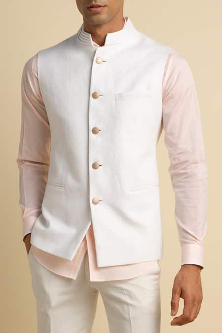 Philocaly White Linen Puro Bundi Online at Aza Fashions Philocaly_White Linen Puro Bundi _Online_at_Aza_Fashions