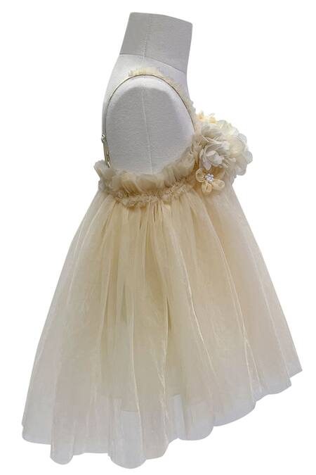 Buy Jasmine And Alaia Yellow Tulle Applique Floral Motifs Ashley Dress Online at Aza Fashions Buy_Jasmine And Alaia_Yellow Tulle Applique Floral Motifs Ashley Dress_Online_at_Aza_Fashions