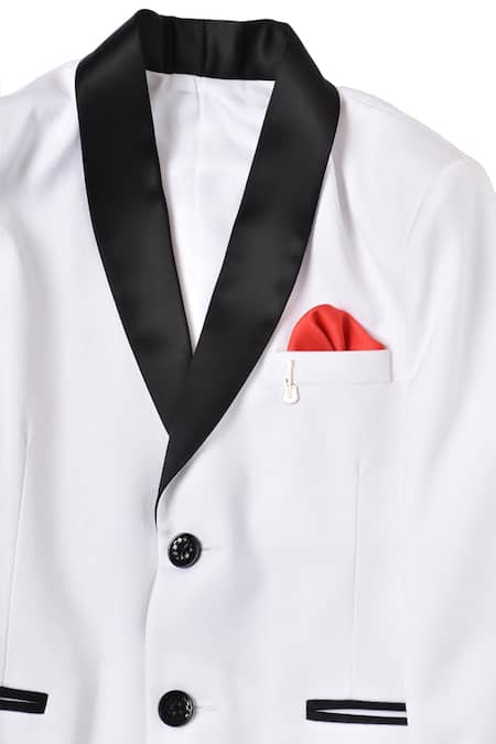 Buy Partykles White Terrycloth Sequins Tuxedo Set With Sash Online at Aza Fashions Buy_Partykles_White Terrycloth Sequins Tuxedo Set With Sash _Online_at_Aza_Fashions