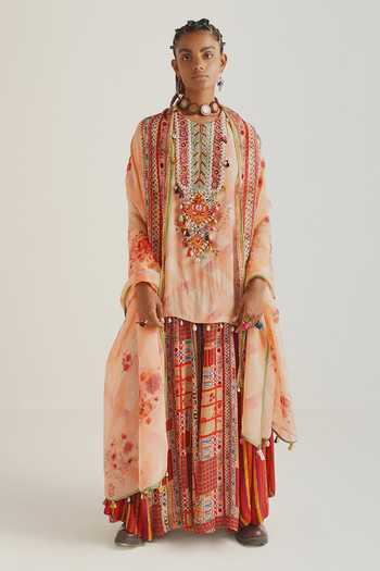 Mitra Supima Cotton Peach Kurta Set