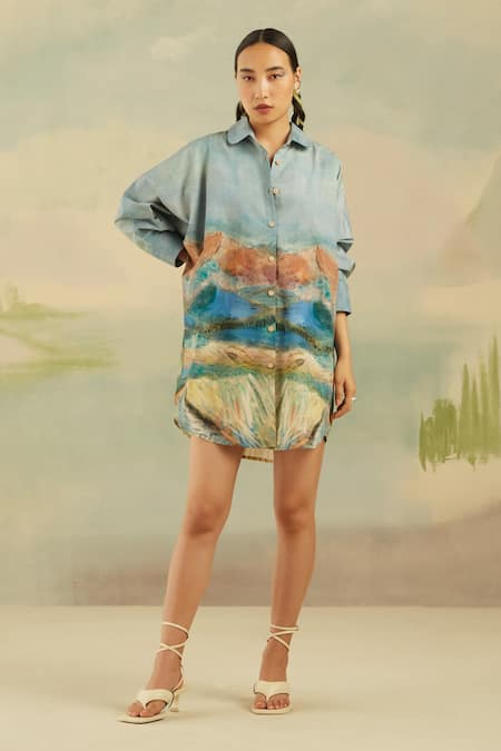 Cord Como Long Printed Shirt 