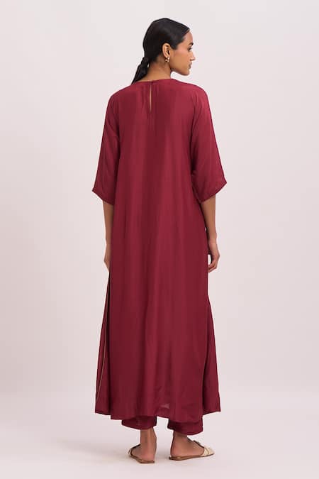 Dot Kaftan Style Kurta & Pant Set 