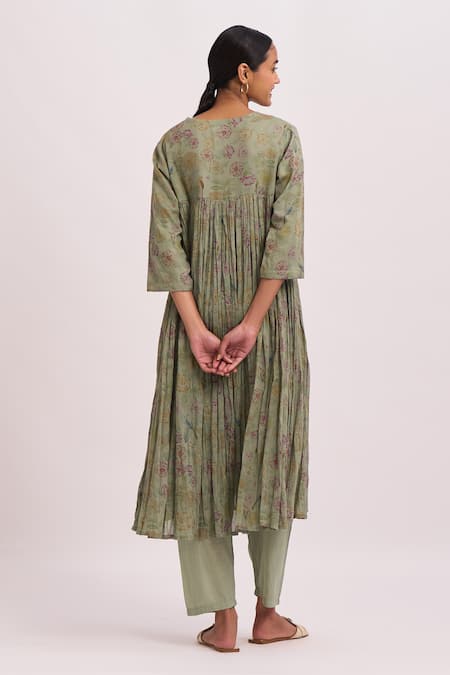 Dot Printed Anarkali & Pant Set 