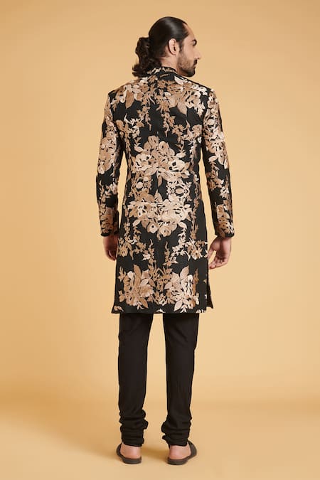 Siddartha Tytler Floral Embroidered Sherwani 