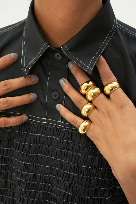 Shop_Corpora Studio_Black Cotton Shirt Collar Pleated Pant Set _Online_at_Aza_Fashions