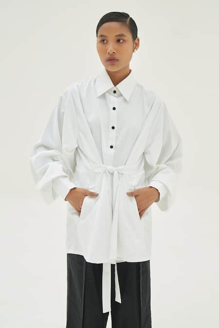 Corpora Studio Cotton Tie-up Shirt 