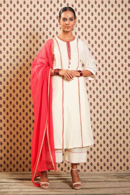 Nikasha Handwoven Banarasi Chanderi Kurta Set 