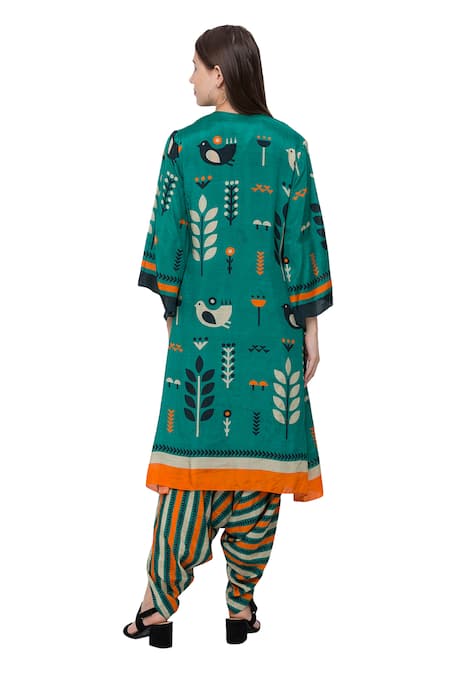 So Us By Sougatpaul Printed Jumpsuit with Jacket 