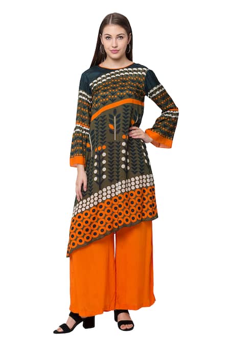 So Us By Sougatpaul Printed Kurta & Palazzo Set 
