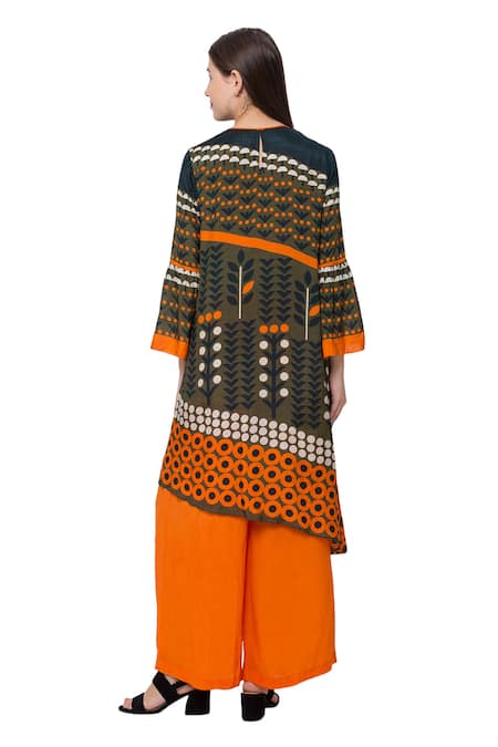 So Us By Sougatpaul Printed Kurta & Palazzo Set 