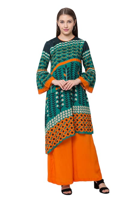 So US By Sougatpaul Printed Kurta & Palazzo Set 