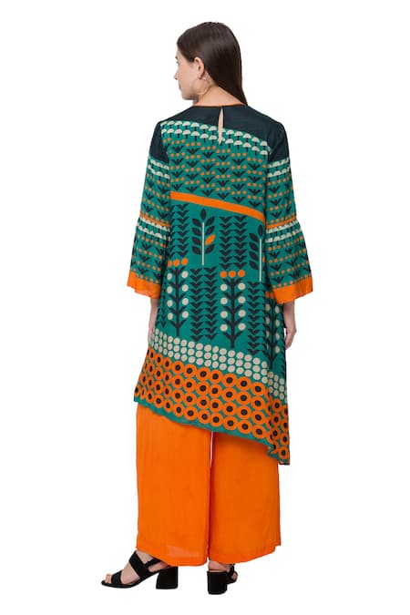 So Us By Sougatpaul Printed Kurta & Palazzo Set 