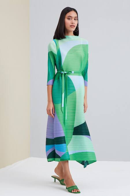 Scarlet Sage_Green The Hester Dress_Online_at_Aza_Fashions