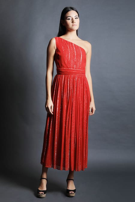 Swatee Singh One Shoulder Dress 