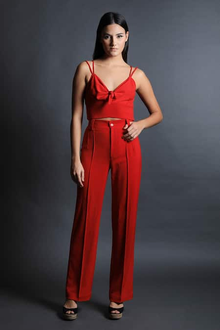 Swatee Singh Strappy Crop Top & Pant Set 