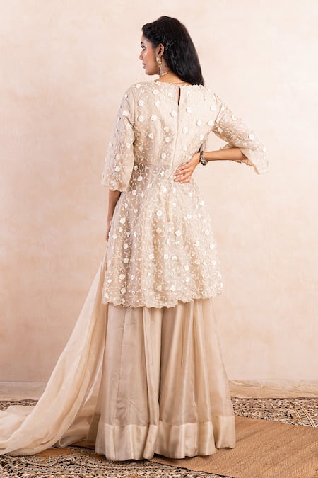 Shikha And Srishti Design Embroidered Kurta Sharara Set 