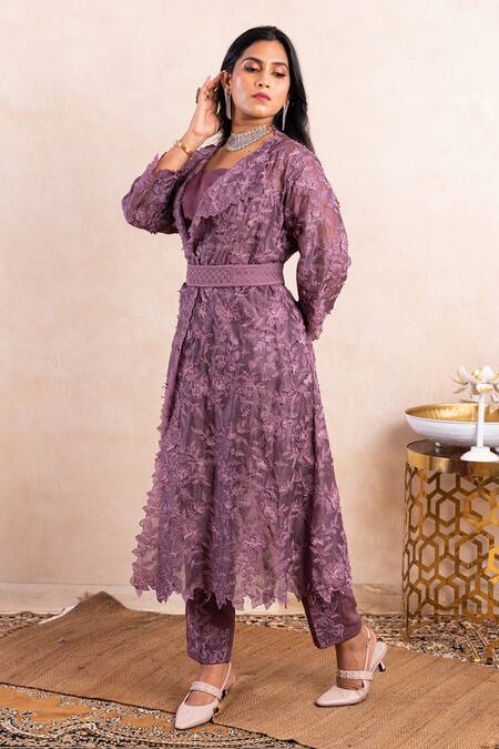 Shikha And Srishti Design Embroidered Jacket & Pant Set 