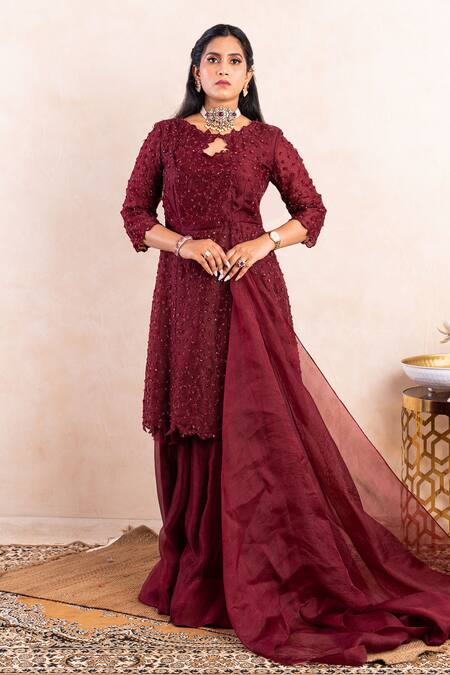 Shikha And Srishti Design Embroidered Kurta Sharara Set 