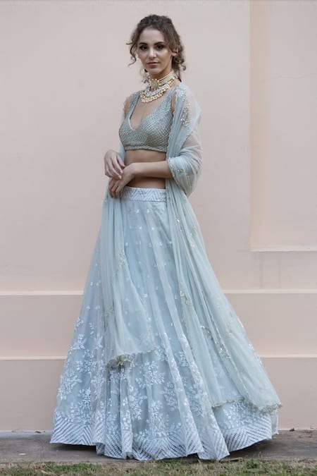 Astha Narang Embroidered Organza Lehenga Set 