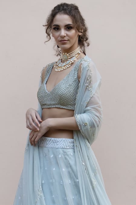 Astha Narang Embroidered Organza Lehenga Set 