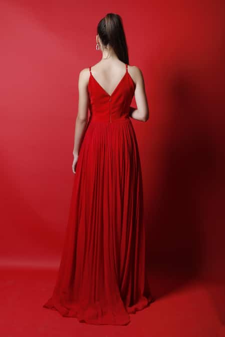 Swatee Singh Plunge Neck Gown 