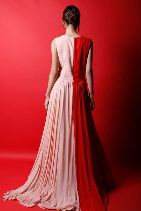 Swatee Singh Colourblock Pleated Gown 