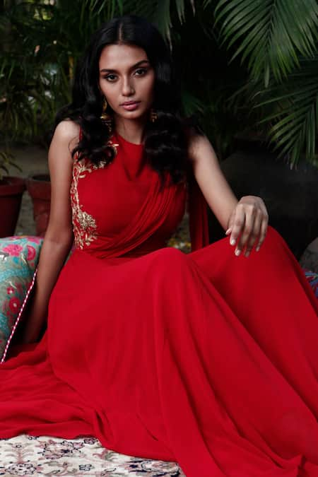 Samatvam by Anjali Bhaskar Embroidered Anarkali Gown 