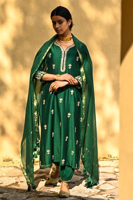 Kameez Gota Embroidered Kurta Salwar Set 