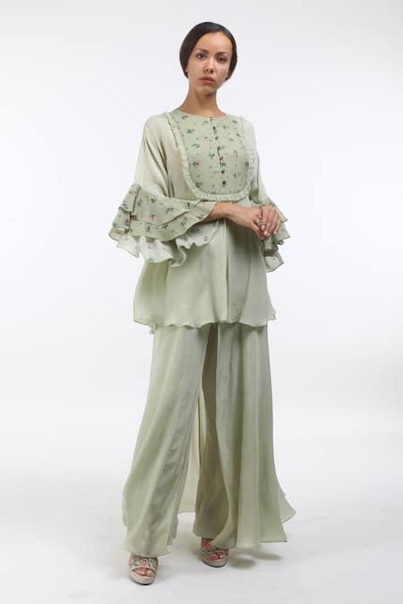 Nikasha Hand Painted Flared Blouse 