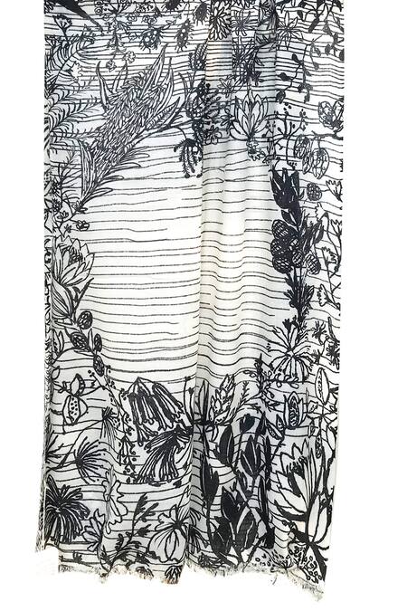 Pashma Black Cashmere Printed Scarf Online at Aza Fashions Pashma_Black Cashmere Printed Scarf _Online_at_Aza_Fashions