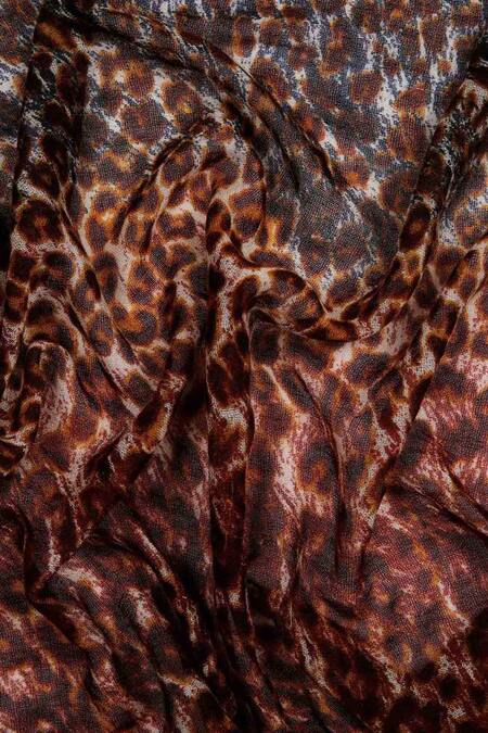 Shop Pashma Black Printed Cashmere Animal Scarf Online at Aza Fashions Shop_Pashma_Black Printed Cashmere Animal Scarf _Online_at_Aza_Fashions