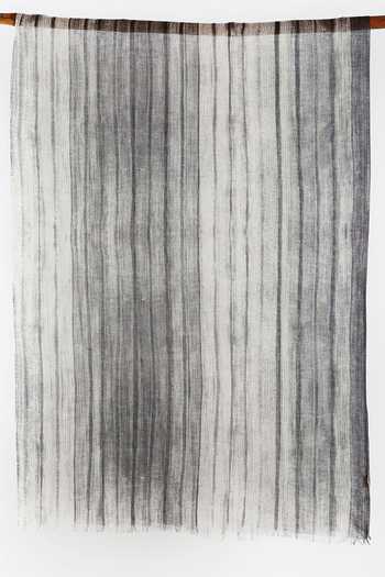 Pashma_Black Embroidery Shibori Printed Silk Cashmere Scarf _Online_at_Aza_Fashions