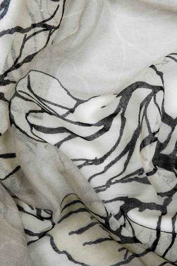 Buy Pashma Gray Foil Printing Floral Silk Cashmere Scarf Online at Aza Fashions Buy_Pashma_Gray Foil Printing Floral Silk Cashmere Scarf _Online_at_Aza_Fashions