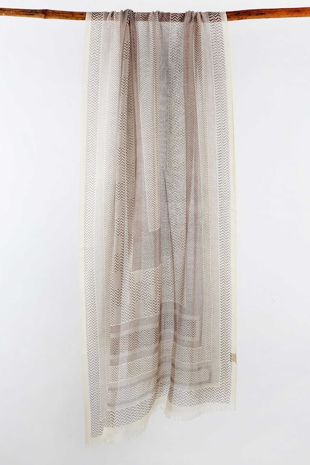 Pashma Silk Cashmere Printed Scarf 