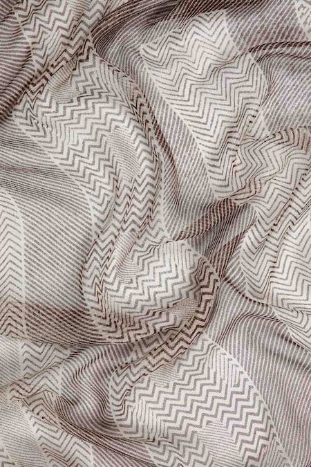Buy_Pashma_Beige Foil Printing Silk Cashmere Printed Scarf _Online_at_Aza_Fashions