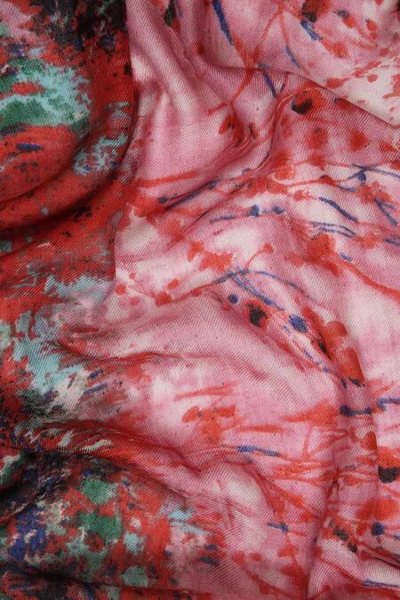 Buy Pashma Red Printed Silk Cashmere Scarf Online at Aza Fashions Buy_Pashma_Red Printed Silk Cashmere Scarf _Online_at_Aza_Fashions