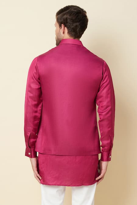 Spring Break Linen Satin Bundi & Kurta Set 