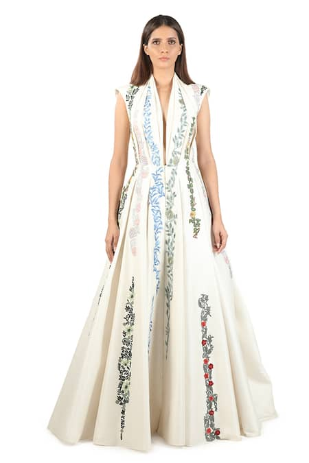 Samant Chauhan Embroidered Gown 