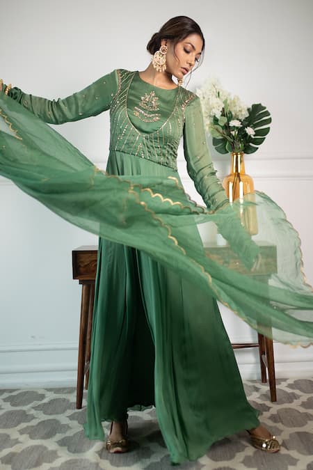 Parul Gandhi Embroidered Anarkali with Dupatta 