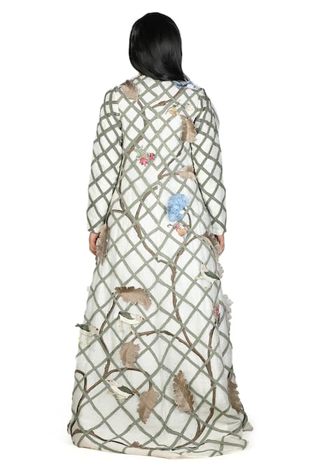 Samant Chauhan Embroidered Gown With Jacket 